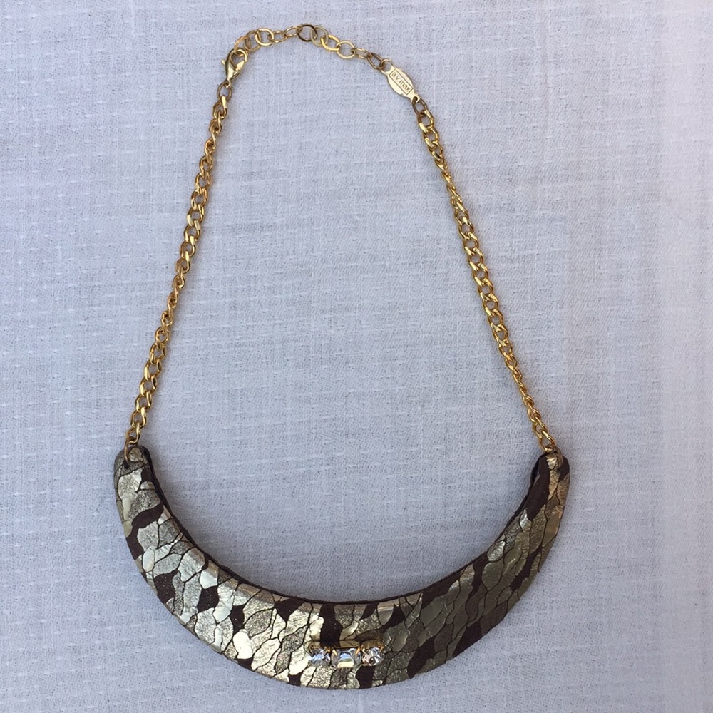 a.v. max Gold Half Moon Necklace